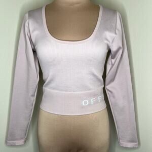 Offline by Aerie Compression Top XL Women Athletic Pink Logo Workout Fitness Gym